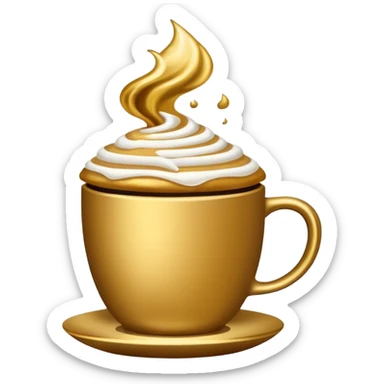Gold Starbucks coffee sticker