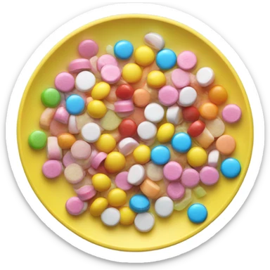 two plates of chewing gum sticker