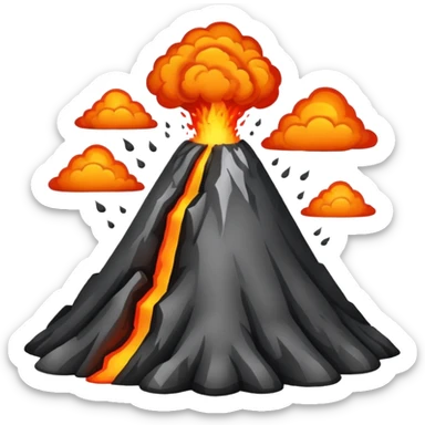 volcano sticker