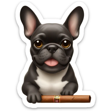 Frenchbulldog smoking a backwood sticker