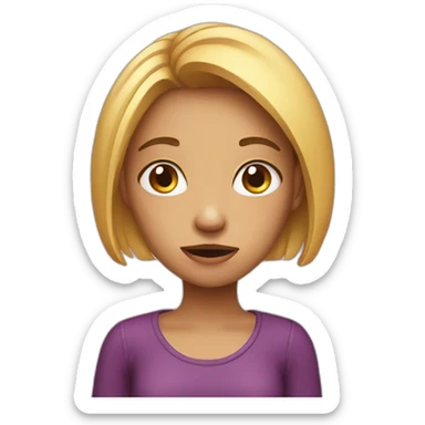 Stupid girl with iphone sticker