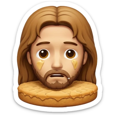cute biscuit no cream cry jesus sticker