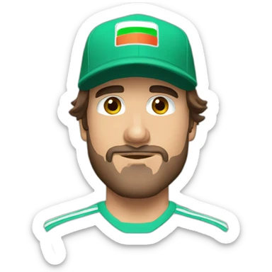 F1 Fernando Alonso Green cap sticker