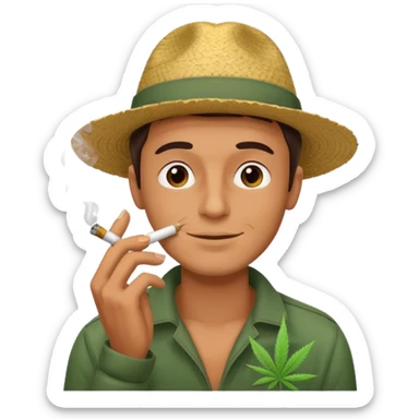 Man smoking weed  sticker
