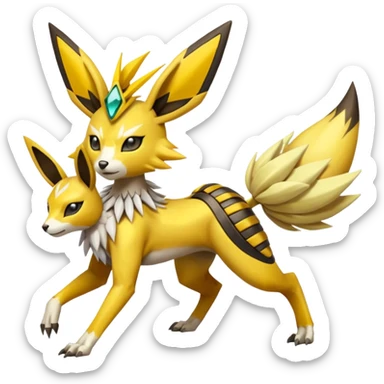 Meloetta-Renamon-Jolteon-Beedrill-Manectric-hybrid-fusion, full body sticker