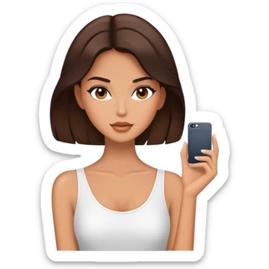 Brunette model in a fashion pose sticker