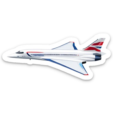 Concorde - British Airways (Model Year: 2020) (Iconic colour: White with blue and red) sticker