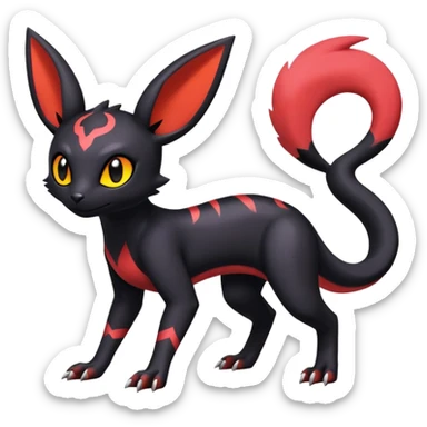 Salandit-Noibat-Umbreon-Litten-Hybrid (Full body) sticker