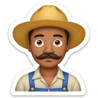 Filipino farmer with a mustache  sticker