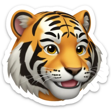 Tiger wearing a polo  sticker