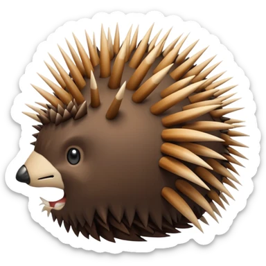 Porcupine butt sticker