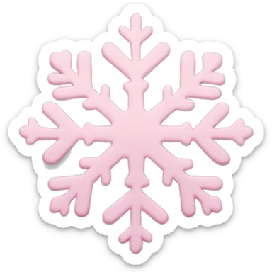 pastel pink snowflake  sticker