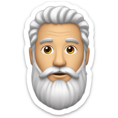 Homme brun barbu calvitie sticker