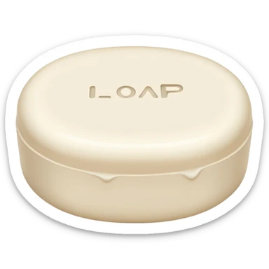 oval white soap sticker