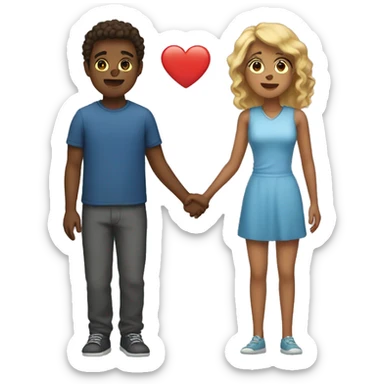 a women fell in love with a boy sticker