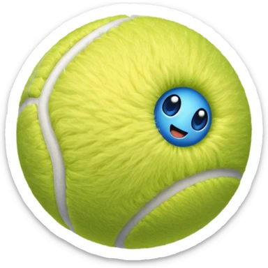 full blue tennis ball sticker