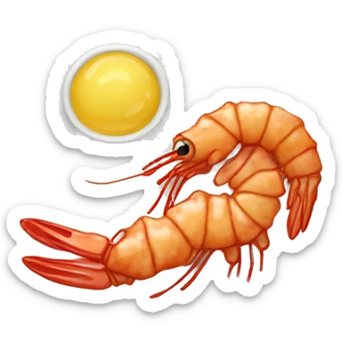 deep fried shrimp on plate sticker