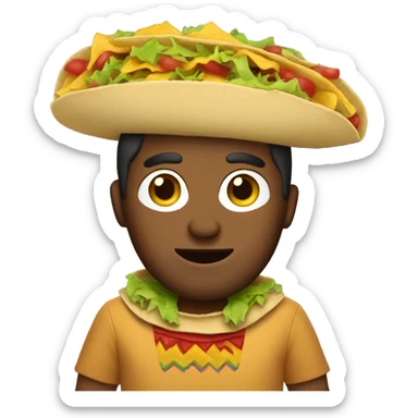 Man in a taco costume sticker