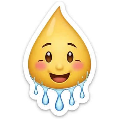 A really laughing emoji like its snot and teara are running together sticker