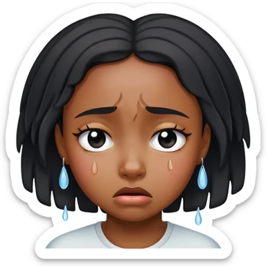 Black girl upset sticker