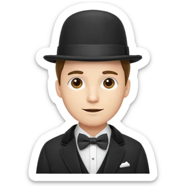 Bow Ties, Coats, and hat, man, modern sticker