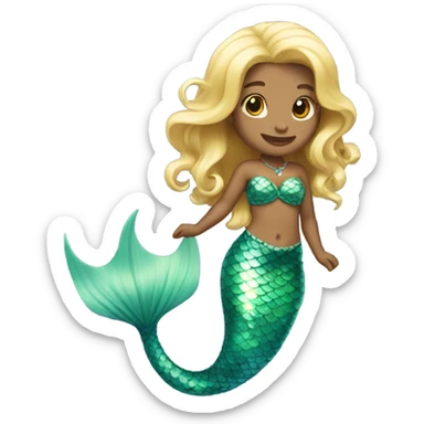 Blonde mermaid  sticker