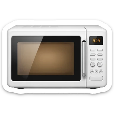white microwave sticker