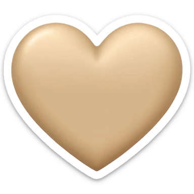 Beige heart  sticker