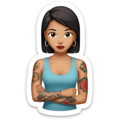 in arm pin-up tattoo all-over sticker