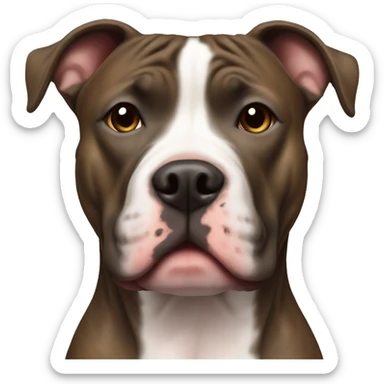An American pitbull, brindle color  sticker