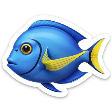 blue tang fish in an aquarium sticker