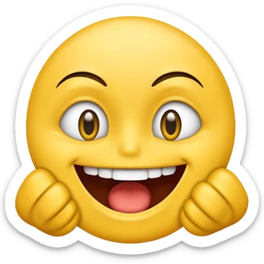The 😬 mouth with the 😁 eyes please sticker