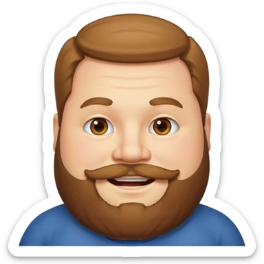 fat Man with beard. sticker