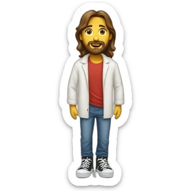 jesus wearing converse chuck taylor high sticker