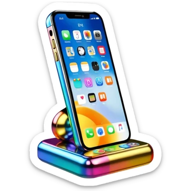 jeff koons style abstract cell phone sculpture  sticker