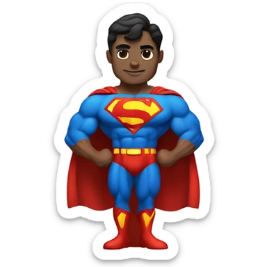 Bodybuilder Superman sticker