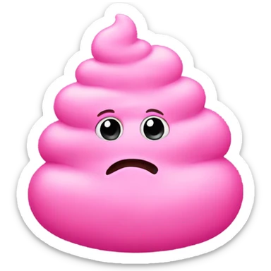 Pink poop sticker
