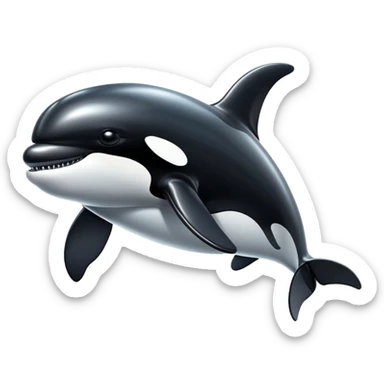 dystopian cybernetic android orca sticker
