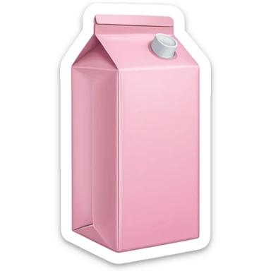 Pink milk carton sticker