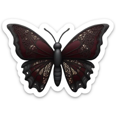 Goth butterfly sticker
