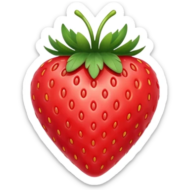 Heart shaped strawberry  sticker