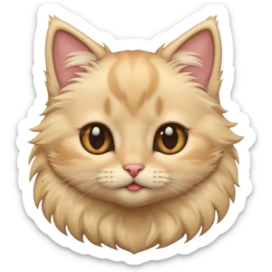 kitten with blonde hair and brown eyes sticker