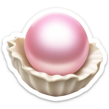 pearl in a shell light pink  sticker