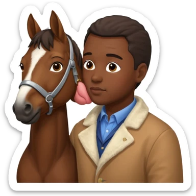 Black guy kissing horse with down syndrome not sexy? sticker