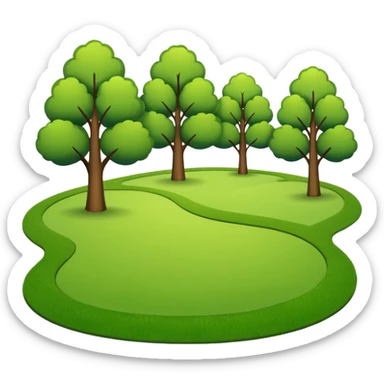 parque minimalista sticker