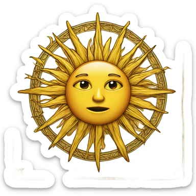 the sun tarot card  sticker