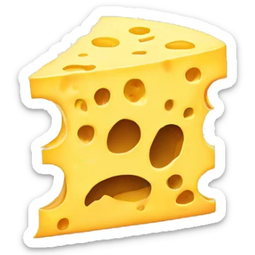 Shredded cheese sticker