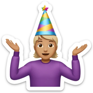 A person with the arms opened like the celebration of bellingham sticker