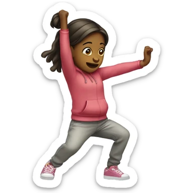 Girl doing dab sticker