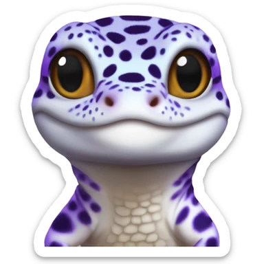Purple leopard gecko  sticker